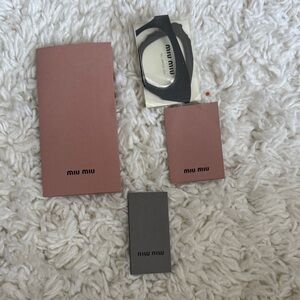 Miu Miu Pink and Gray Booklet Set